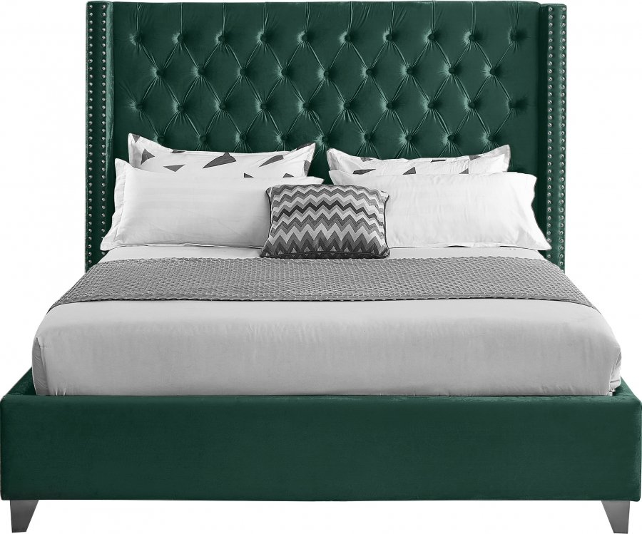 Aiden Velvet Upholstered Bed - Image 3
