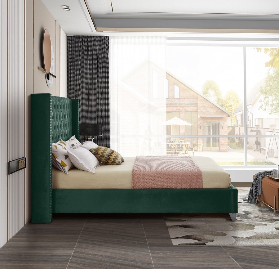 Aiden Velvet Upholstered Bed - Image 5