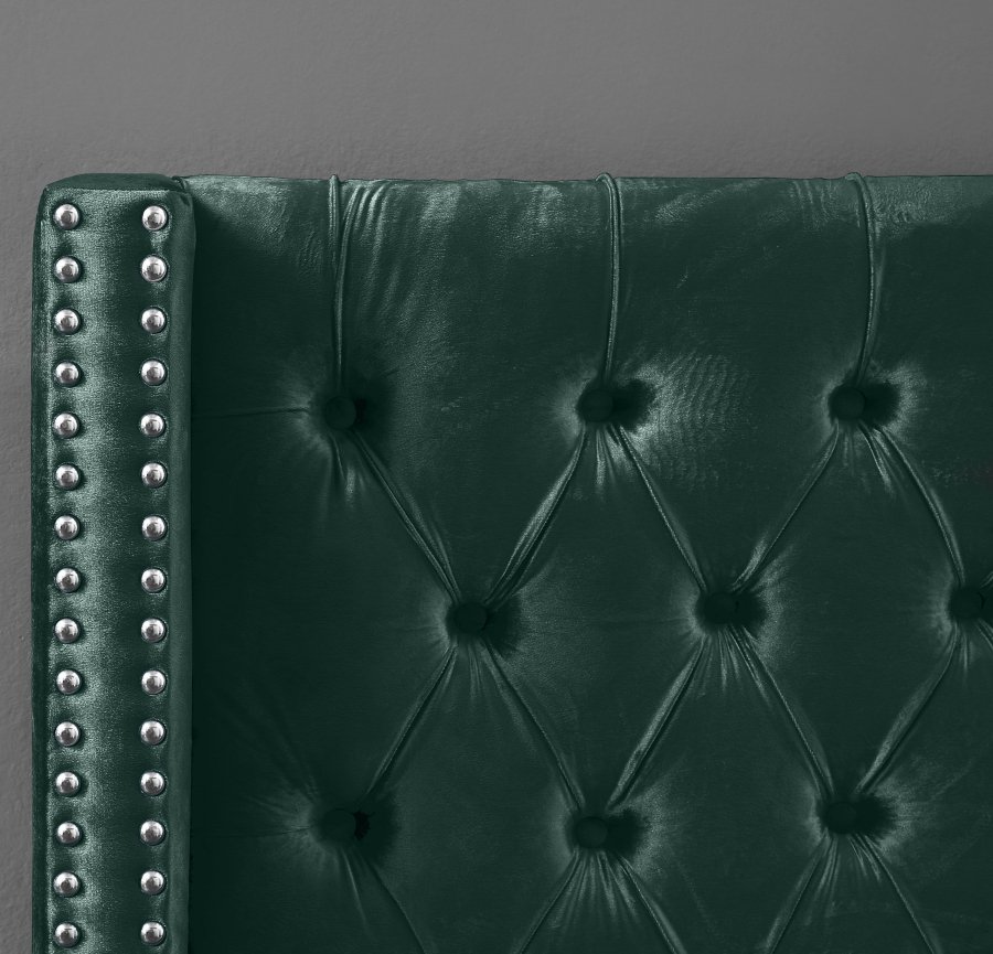 Aiden Velvet Upholstered Bed - Image 7