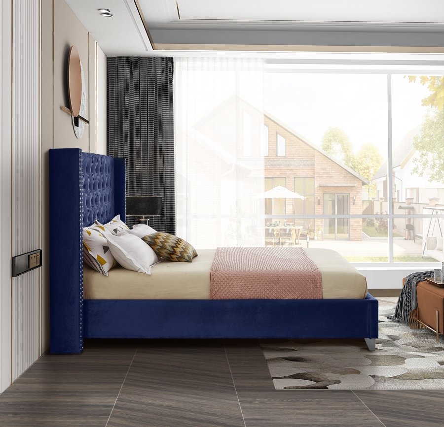 Aiden Velvet Upholstered Bed - Image 5
