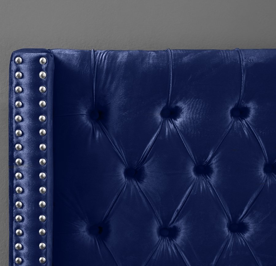 Aiden Velvet Upholstered Bed - Image 7