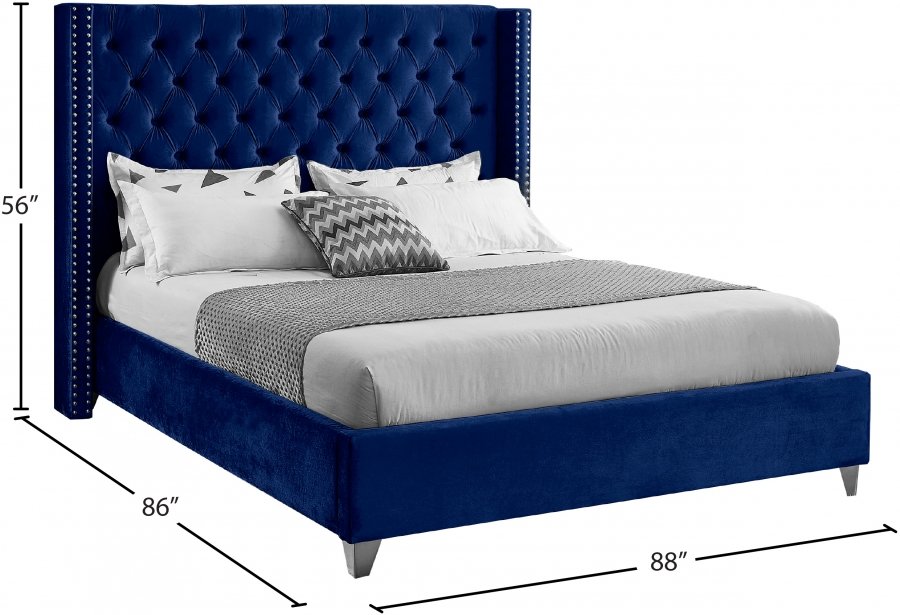Aiden Velvet Upholstered Bed - Image 8
