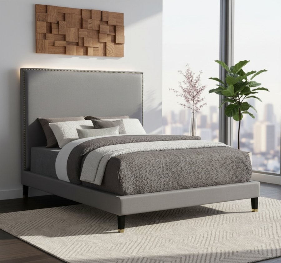 Harlie Velvet Upholstered Bed - Image 2