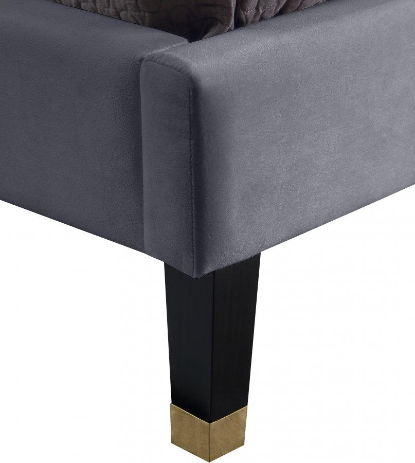 Harlie Velvet Upholstered Bed - Image 8