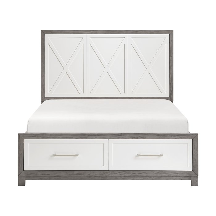 1366F-1* Full Platform Bed with Footboard Storage