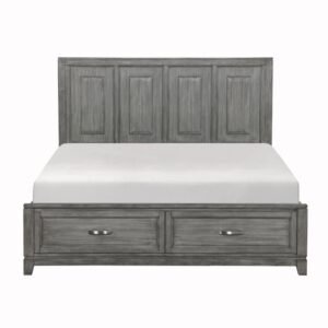 1450K-1CK* California King Platform Bed with Footboard Storage