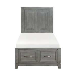 1450T-1* Twin Platform Bed with Footboard Storage