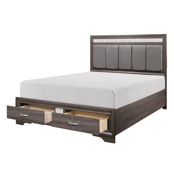 1505K-1EK* Eastern King Platform Bed with Footboard Storage - Image 3