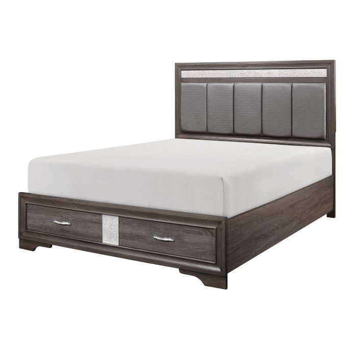 1505K-1EK* Eastern King Platform Bed with Footboard Storage - Image 2