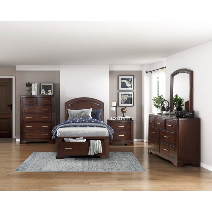 1520CHT-1* Twin Platform Bed with Footboard Storage - Image 3