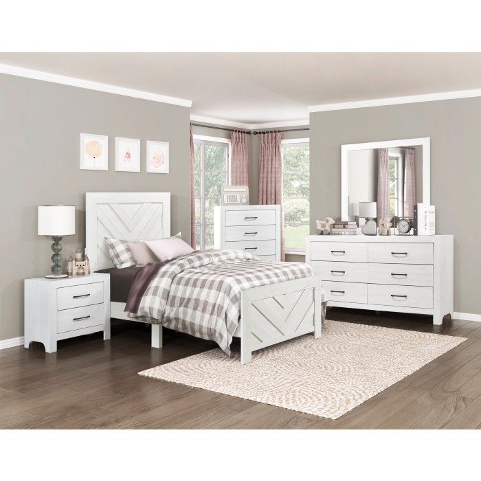 1534NPWHT-1 Twin Bed - Image 4