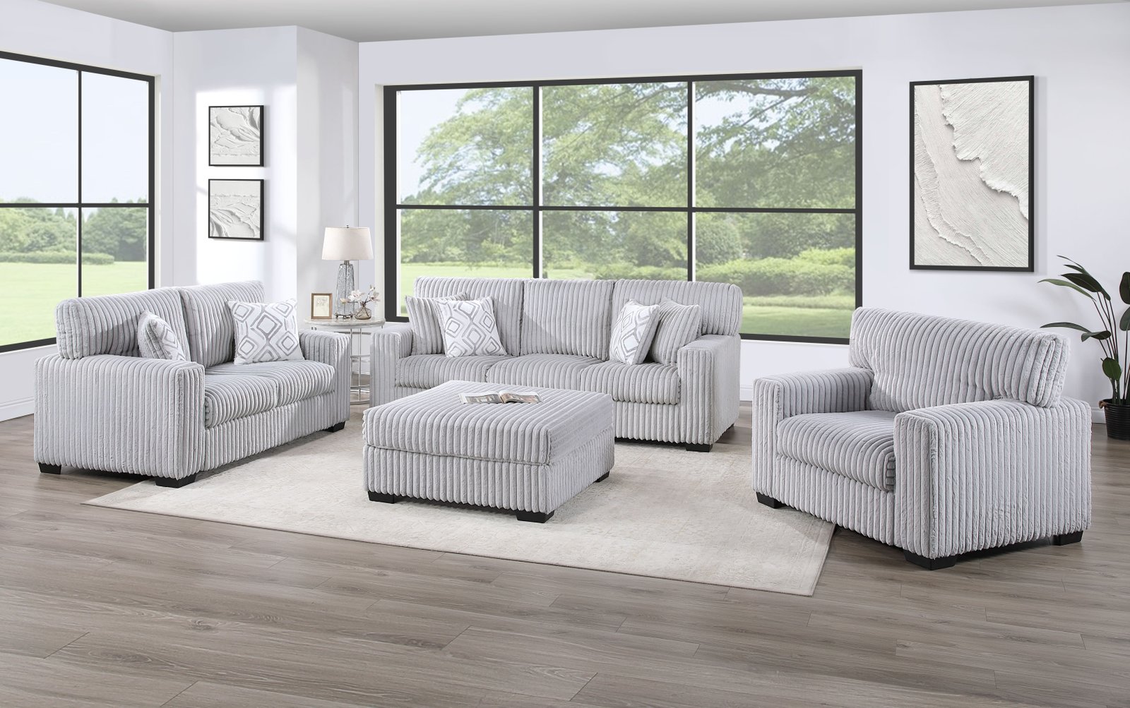 2 Piece Sofa and Loveseat – 1553/3653-OTT