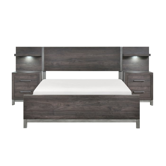 1577DGK-1CK*WB 5pc Set California King Wall Bed (CK+2NS+2NS-P)