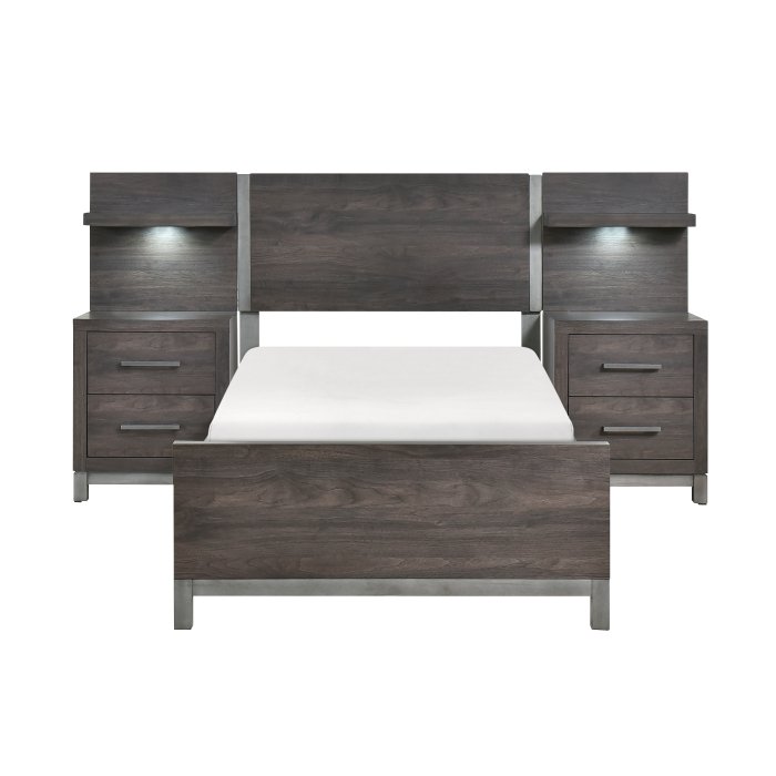 1577DGT-1*WB 5pc Set Twin Wall Bed (TB+2NS+2NS-P)