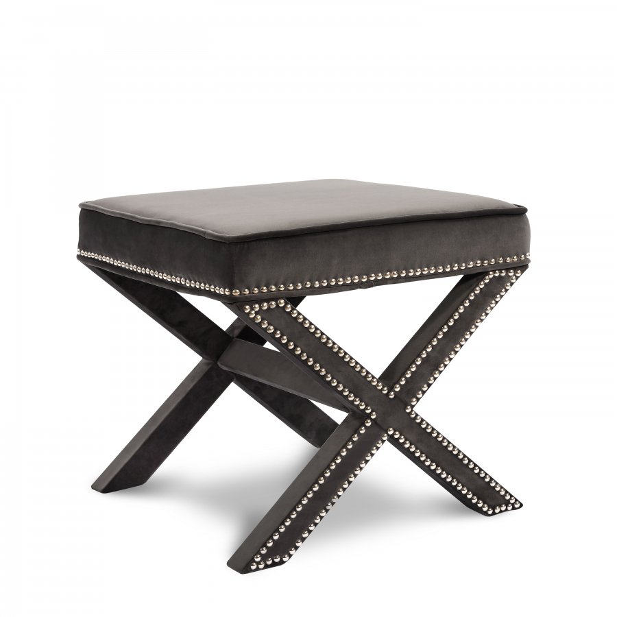 Nixon Velvet Upholstered Stool