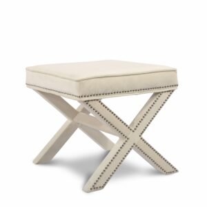Nixon Velvet Upholstered Stool