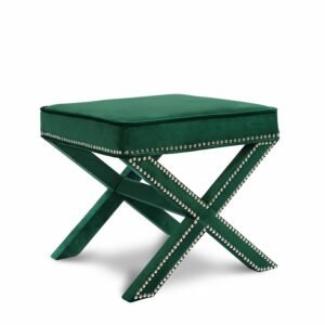 Nixon Velvet Upholstered Stool