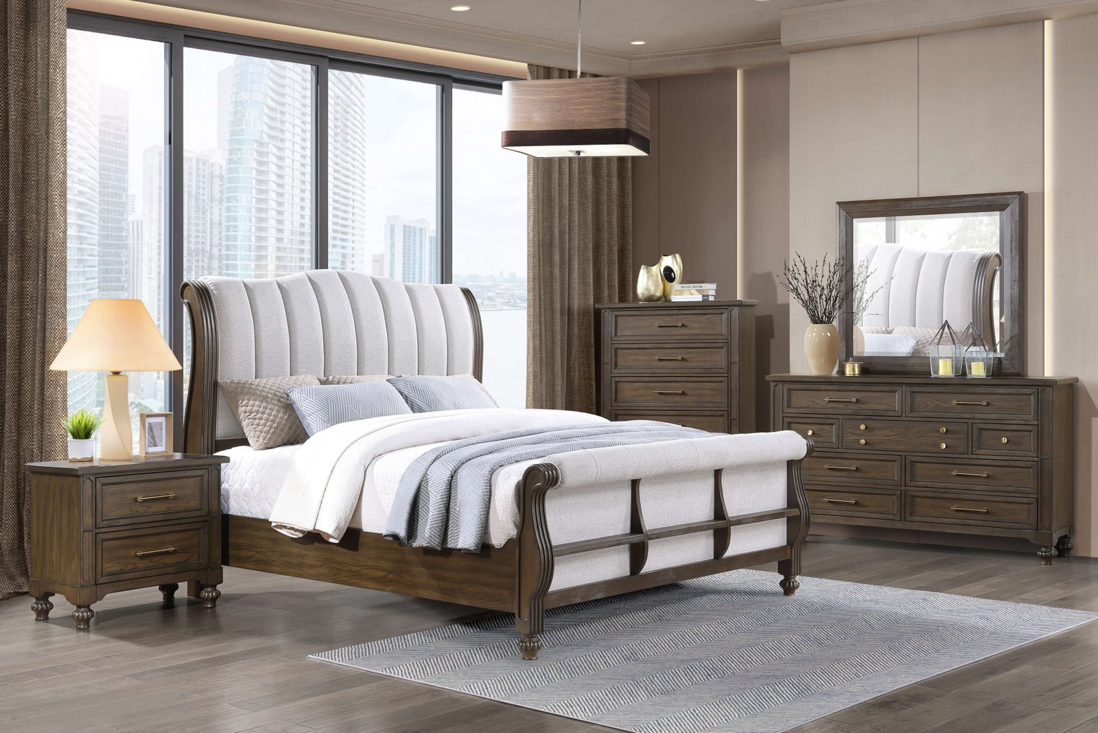 MARINA DARK WALNUT BEDROOM