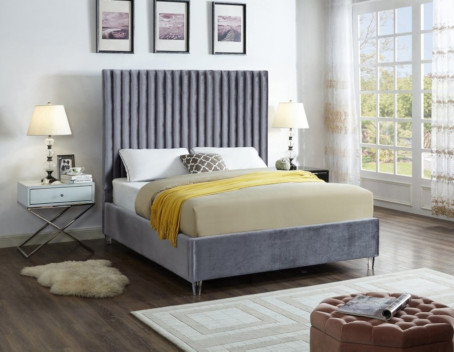1798-1.jpg Candace Velvet Upholstered Bed - Image 2