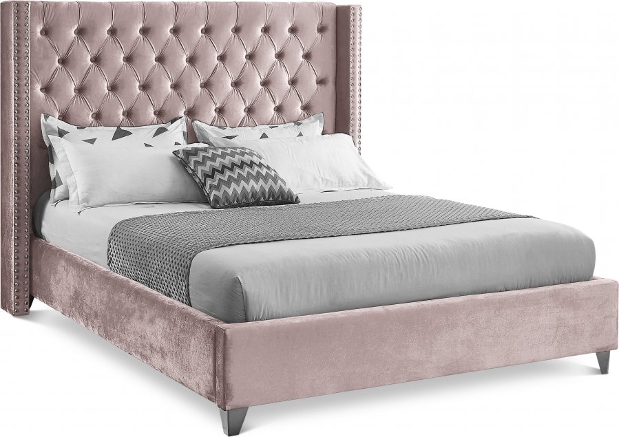 Aiden Velvet Upholstered Bed