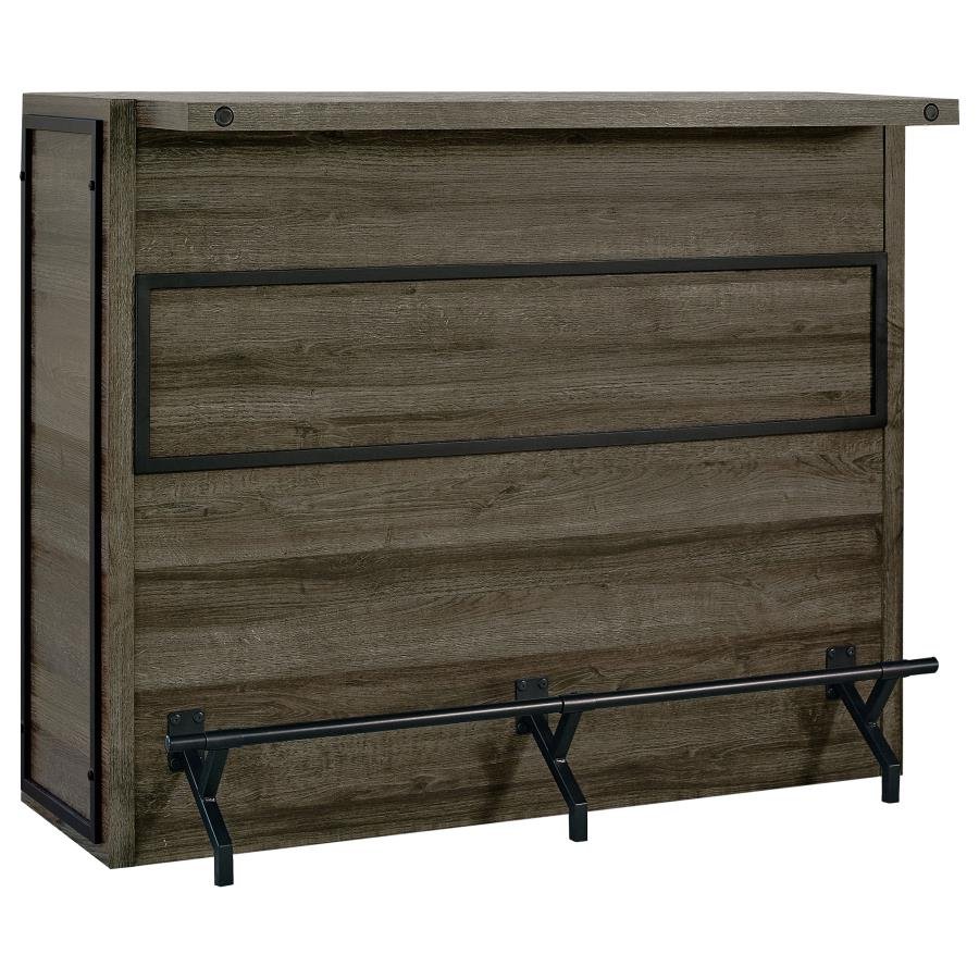 JOE 5-SHELF COMPOSITE WOOD HOME BAR WINE CABINET AGED OAK