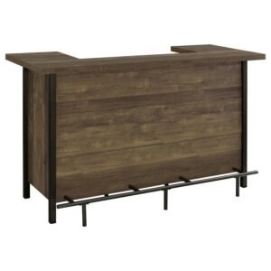 BELLEMORE FREESTANDING HOME BAR WINE CABINET RUSTIC OAK