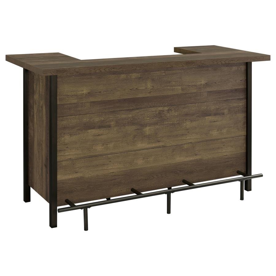BELLEMORE FREESTANDING HOME BAR WINE CABINET RUSTIC OAK