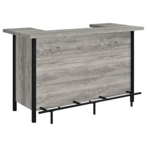 BELLEMORE FREESTANDING HOME BAR WINE CABINET GREY DRIFTWOOD