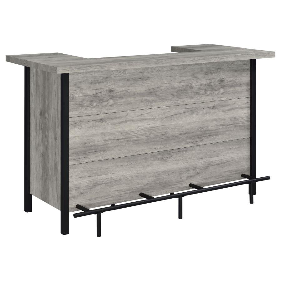 BELLEMORE FREESTANDING HOME BAR WINE CABINET GREY DRIFTWOOD