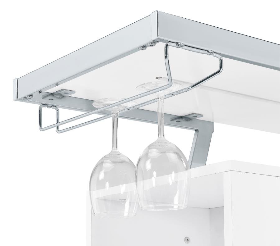ARACELI FREESTANDING LED HOME BAR CABINET WHITE HIGH GLOSS - Image 13