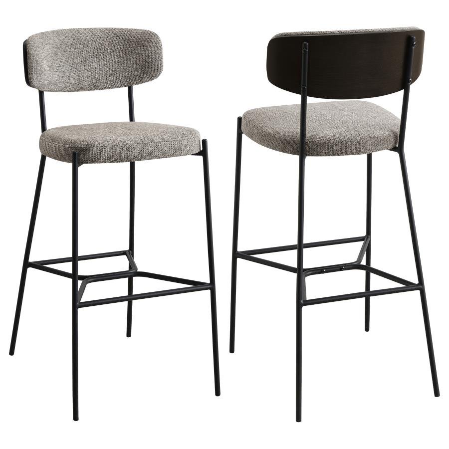 ELISON PUB HEIGHT BAR STOOL LIGHT BROWN (SET OF 2)