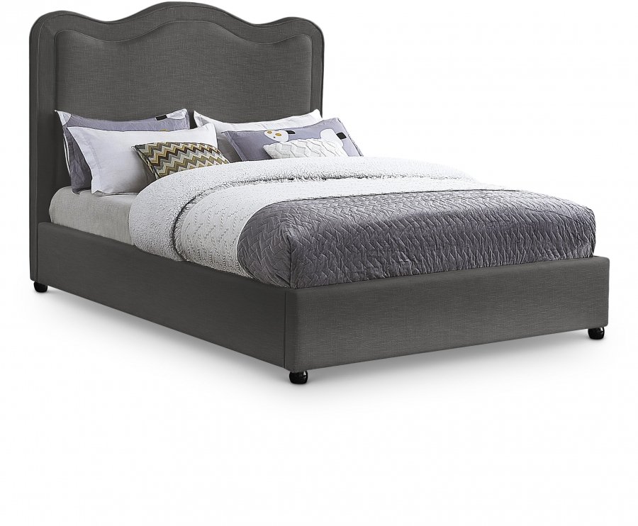 Felix Linen Textured Fabric Upholstered Bed