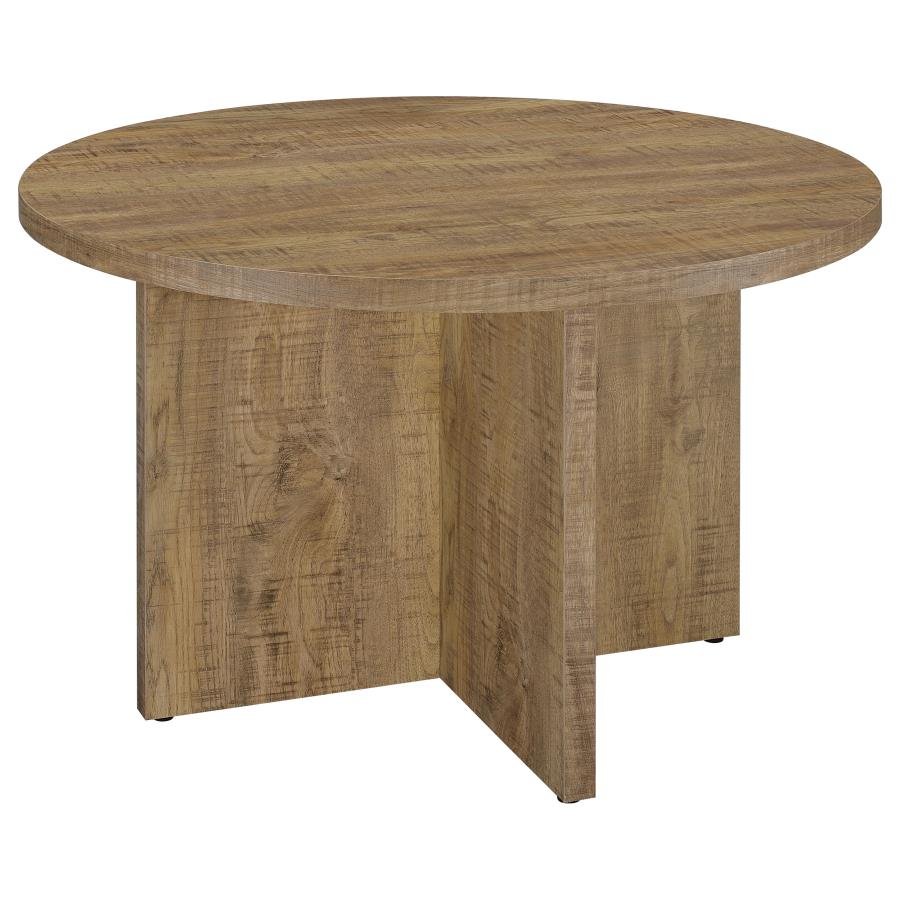 JAMESTOWN ROUND 47-INCH COMPOSITE WOOD DINING TABLE MANGO