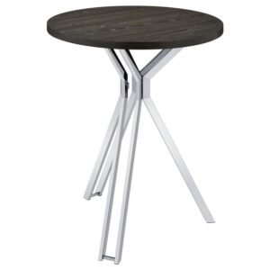 EDGERTON ROUND 35-INCH PUB HEIGHT BISTRO BAR TABLE DARK OAK