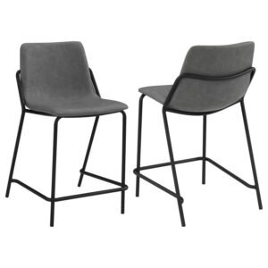 EARNEST UPHOLSTERED COUNTER CHAIR GREY (SET OF 2)