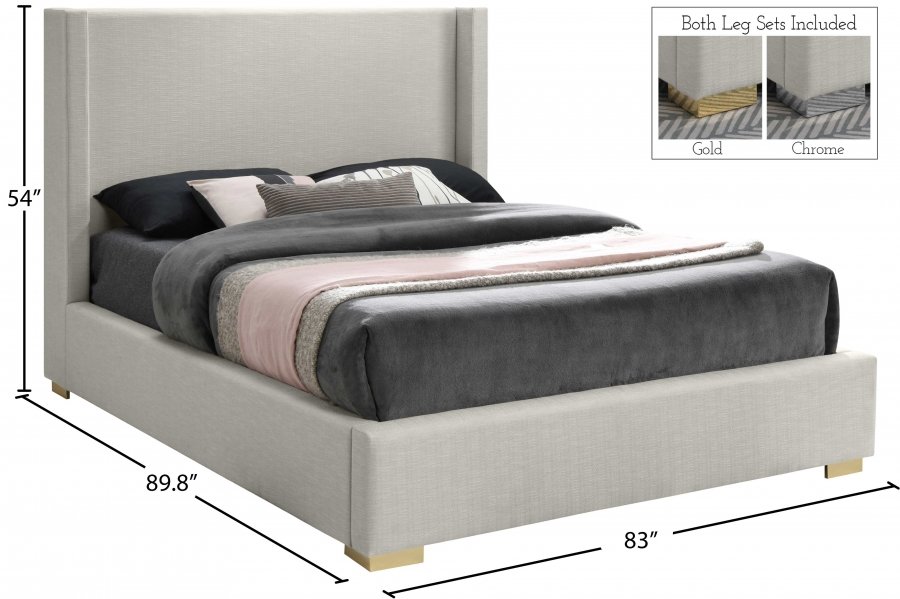 Royce Linen Textured Bed - Image 10
