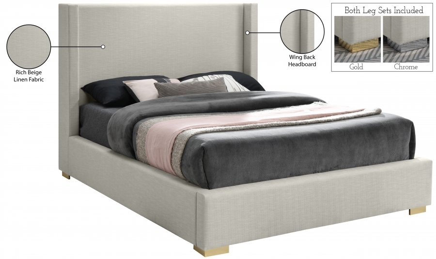 Royce Linen Textured Bed - Image 11