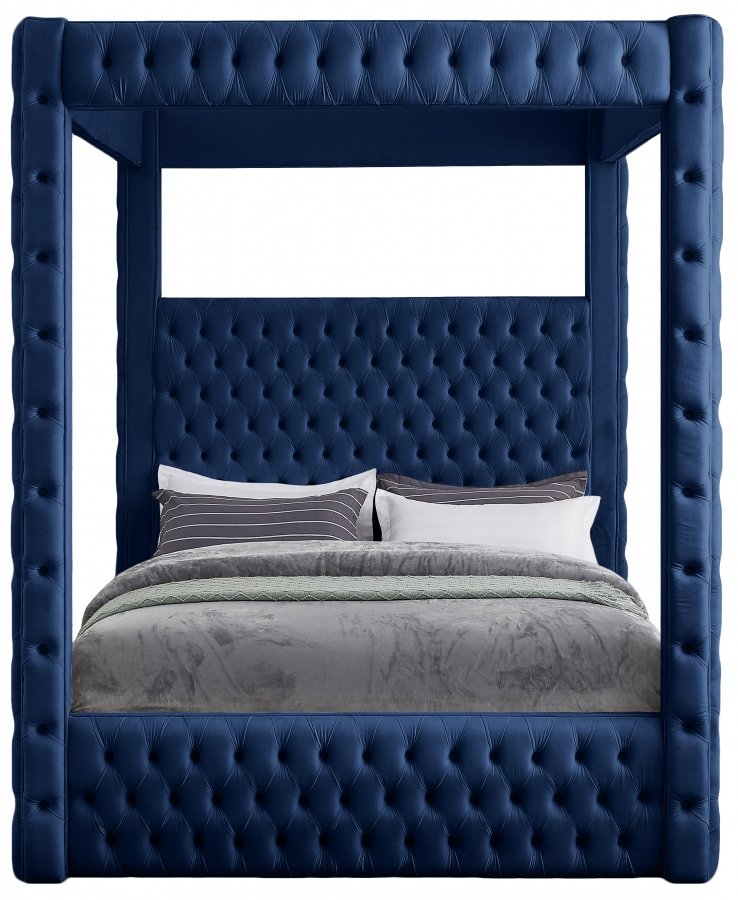 Royal Velvet Upholstered Bed - Image 3