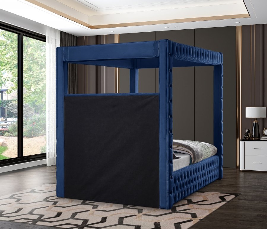 Royal Velvet Upholstered Bed - Image 6
