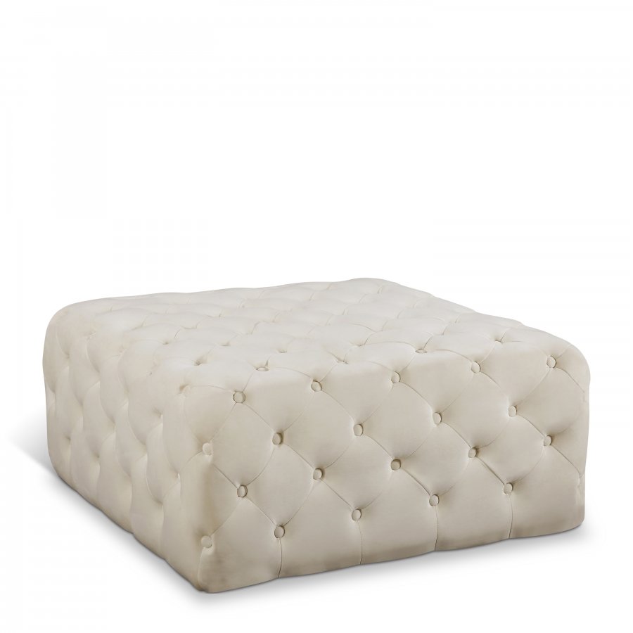 Ariel Velvet Upholstered Ottoman