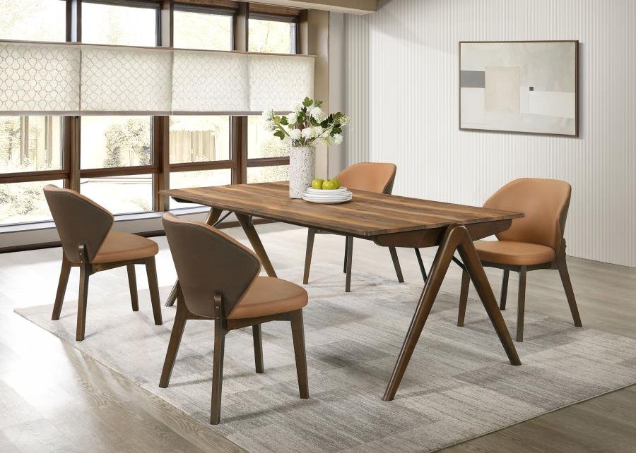 RANDOLPH 5-PIECE RECTANGULAR DINING TABLE SHEESHAM AND BROWN
