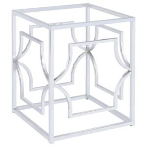 STARLIGHT SQUARE METAL DINING TABLE BASE CHROME