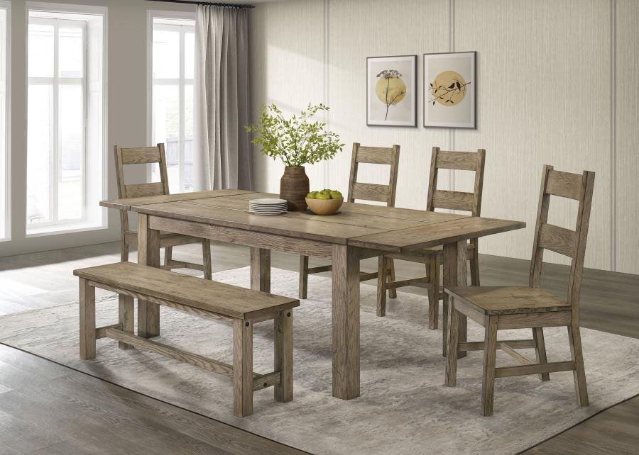CARDOVA 6-PIECE EXTENSION TABLE DINING SET VINEYARD OAK