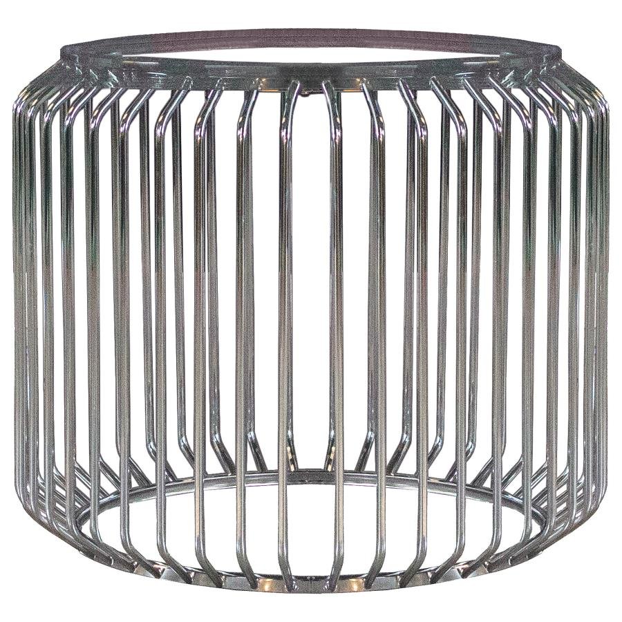VEENA ROUND METAL DINING TABLE BASE CHROME