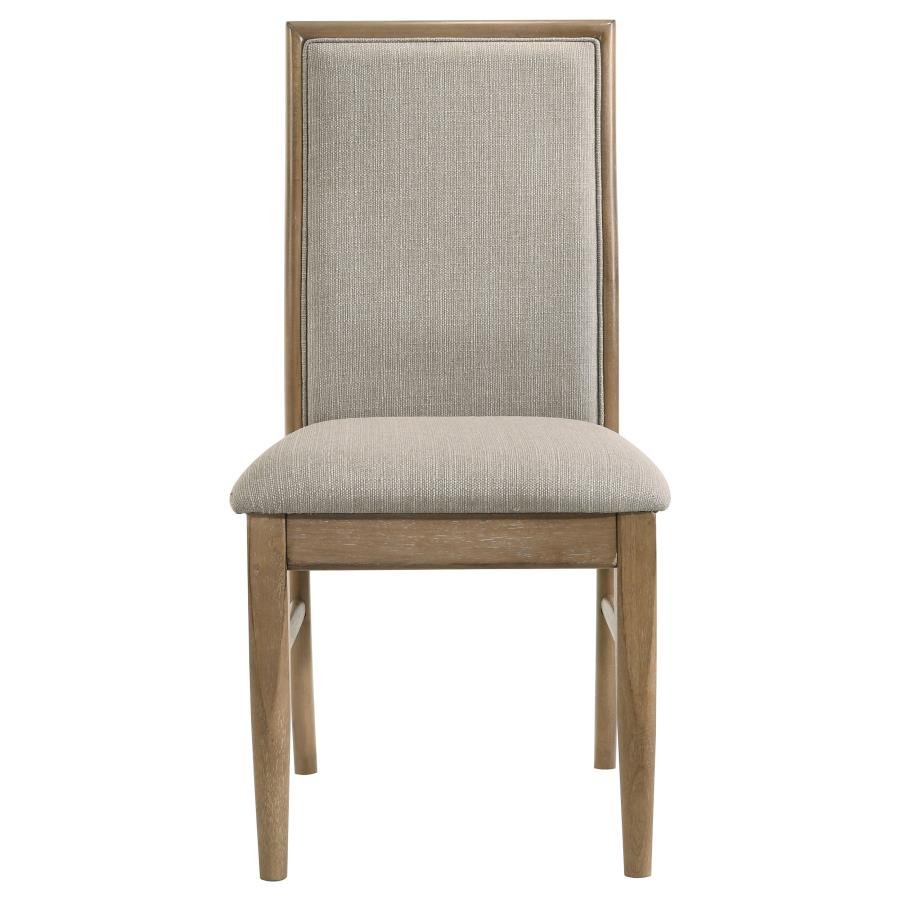 ADINA 7-PIECE EXTENSION DINING SET DISTRESSED LIGHT BROWN - Image 8