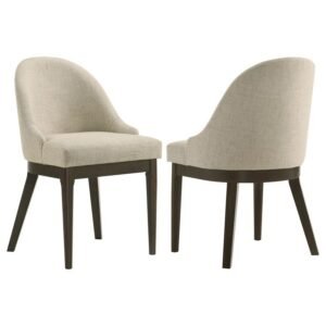 RESEDA UPHOLSTERED DINING SIDE CHAIR BEIGE (SET OF 2)