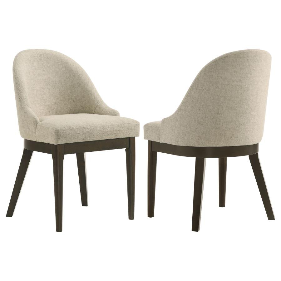 RESEDA UPHOLSTERED DINING SIDE CHAIR BEIGE (SET OF 2)
