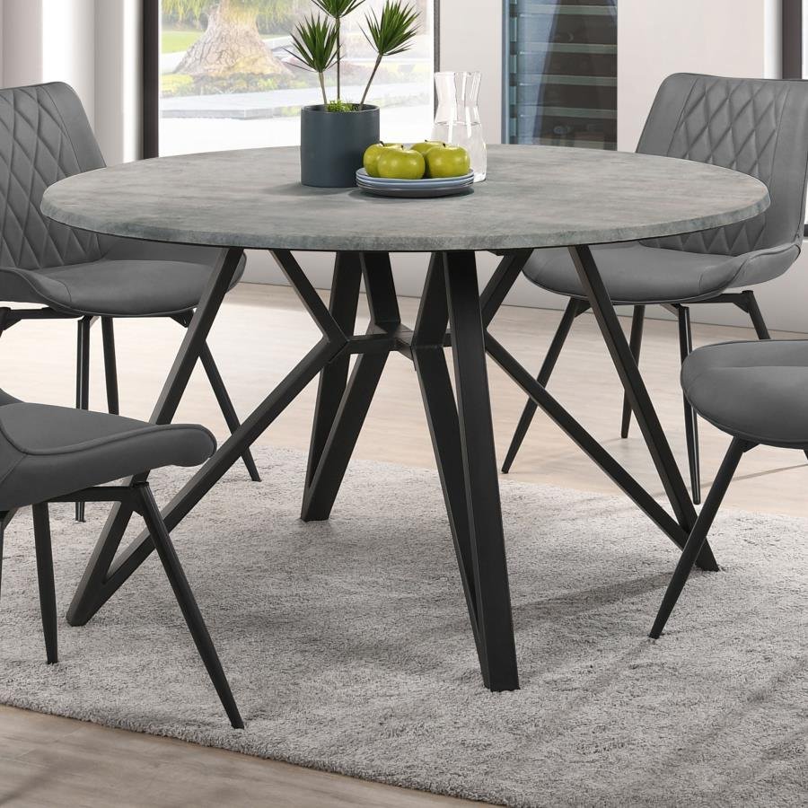 NEIL ROUND 50-INCH SMARTTOP DINING TABLE GUNMETAL - Image 2