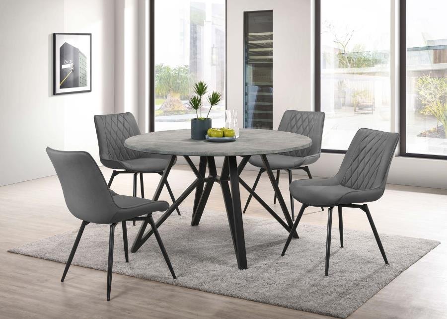 NEIL ROUND 50-INCH SMARTTOP DINING TABLE GUNMETAL - Image 7