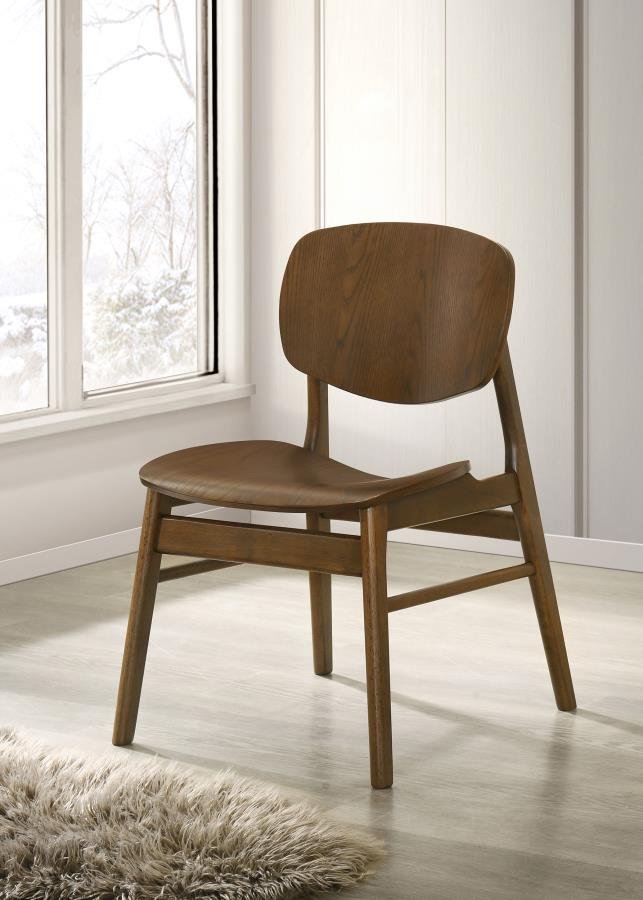 BENFORD DINING SIDE CHAIR WOOD SEAT DARK BROWN (SET OF 2) - Image 2